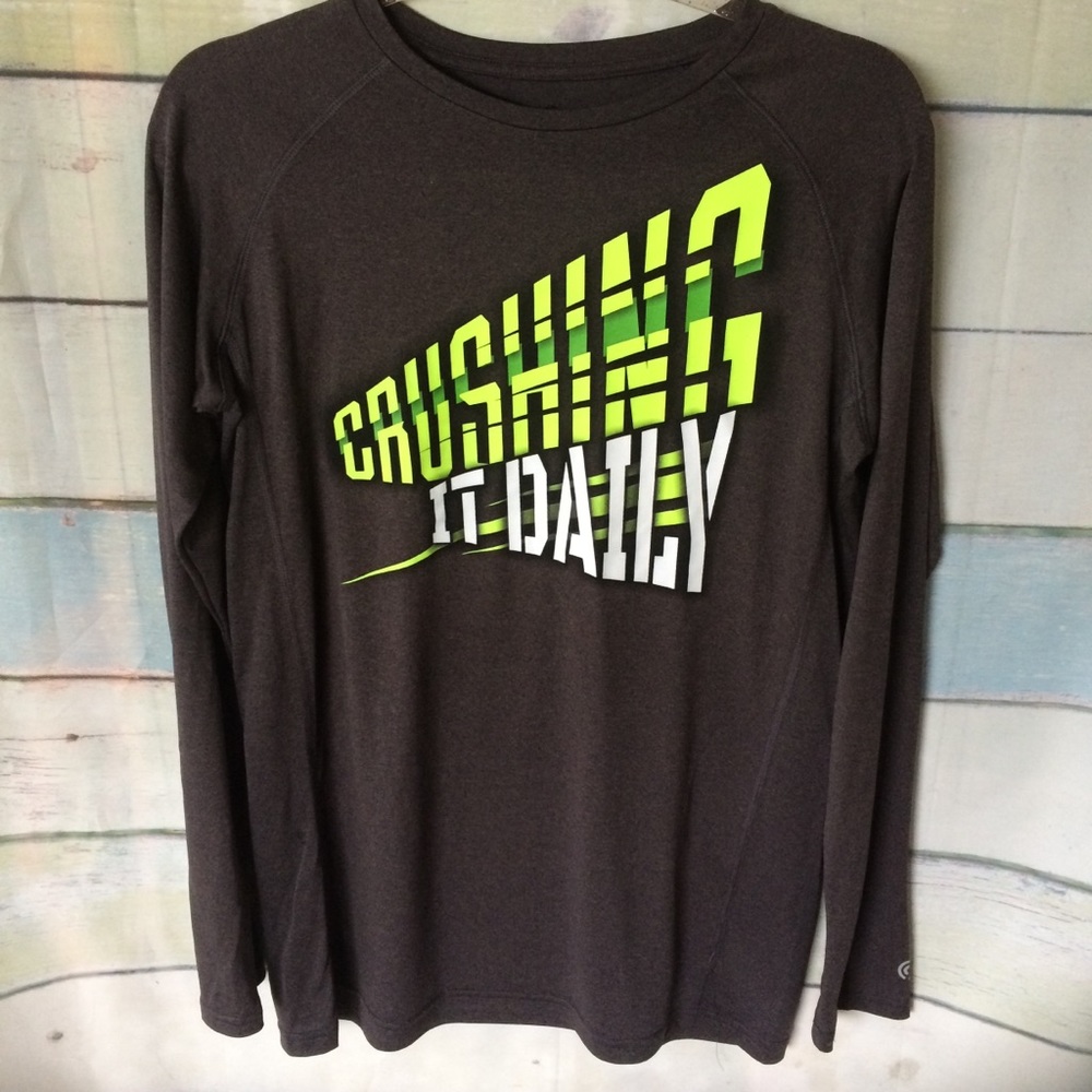 Boys Champion Grey Crushing It Shirt Q9